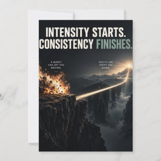 Consistency Finishes Note Card