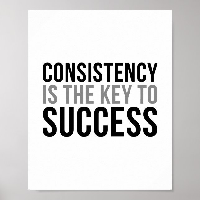 Consistency Is The Key To Success Poster (Front)