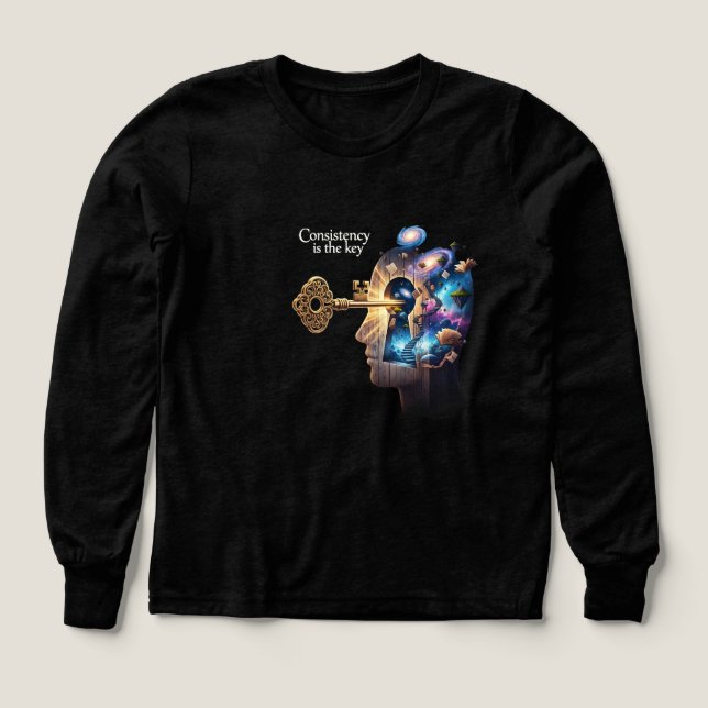 Consistency Unlocks the Mind Tri-Blend Shirts (Design Front)