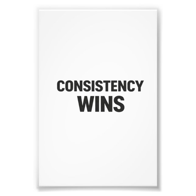 Consistency Wins – Minimal Motivation Poster (Front)