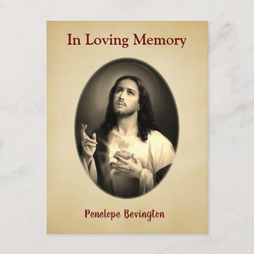 Consolation Christ Catholic Mourning Card