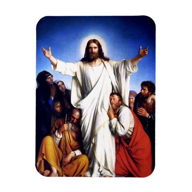 "Consolator"  by Carl Bloch. Fine Art Magnet (Vertical)