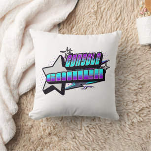 CONSOLE GAMER Y2K STYLE THROW PILLOW