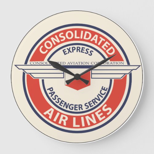 Consolidated Airlines Logo Clocks LRG or SM