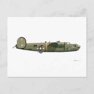 Consolidated B-24 Liberator Strawberry Postcard
