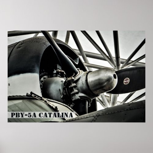 Consolidated PBY_5A Catalina Aircraft Propellor Poster