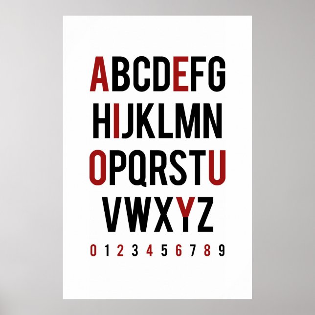 Consonant / Vowel - Even / Odd Poster (Front)