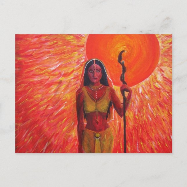 "Consort of the Sun" Acrylic Painting - Postcard (Front)