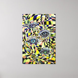 Conspiracy All Seeing Eye Watercolor Artwork Canvas Print