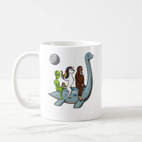 Conspiracy Bigfoot Loch Ness Monster Water Ski Coffee Mug