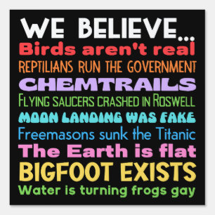 Conspiracy Theories Yard Sign