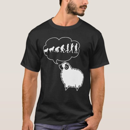 Conspiracy Theorist Human Evolution Wake Up Sheep T_Shirt