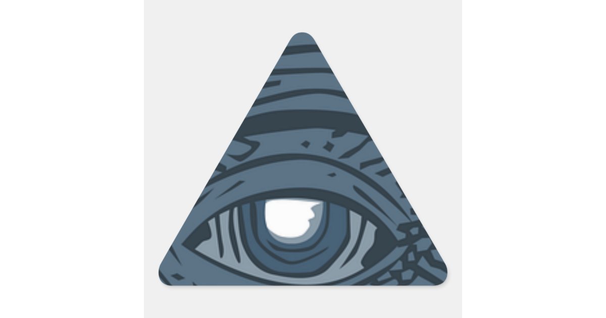 Conspiracy Theorist Illuminati Pyramid Eye Triangle Sticker | Zazzle