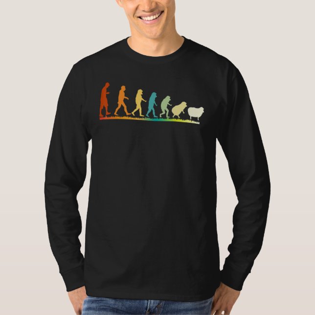 Conspiracy Theorist, Sheep, Human Evolution, Wake  T-Shirt (Front)