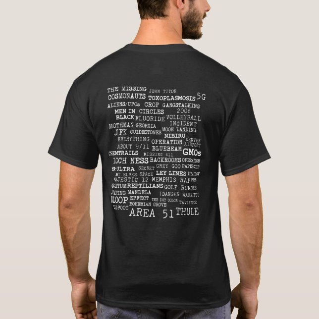 Conspiracy Theory Expert T-Shirt (Back)