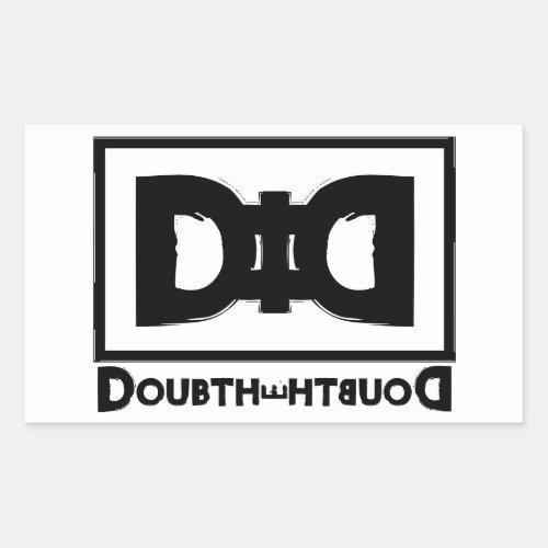 Conspiracy theory mockery motto Doubt The Doubt   Rectangular Sticker