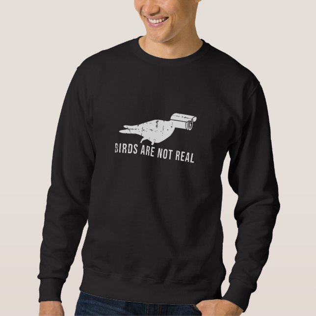 Conspiracy Theory Surveillance Bird Camera Sweatshirt (Front)