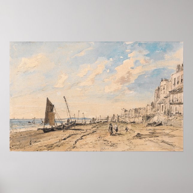 Constable - Brighton Beach Looking West Poster (Front)