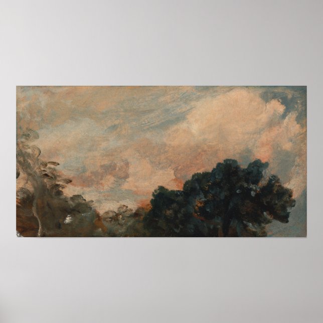 Constable - Cloud Study With Trees Poster (Front)