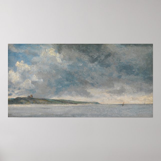 Constable - Coastal Scene With Cliffs Poster (Front)