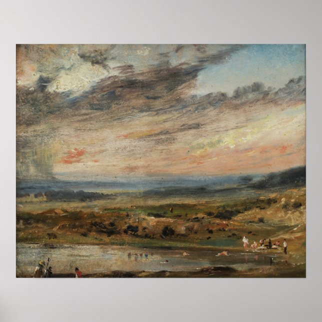 Constable - Hampstead Heath With Pond And Bathers  Poster (Front)