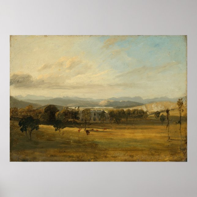 Constable - Sketch Of Leighton Hall Lancashire Poster (Front)