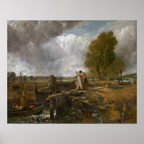 Constable _ Study Of A Boat Passing A Lock Poster