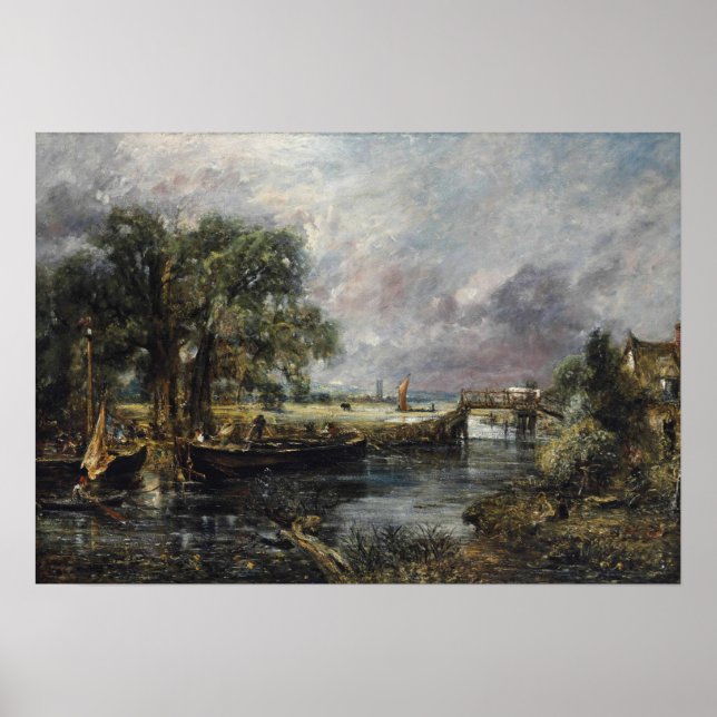 Constable - View On The Stour Near Dedham Poster (Front)