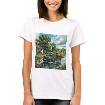 Constable's Hay Wain Reimagined - Ladies T-Shirt