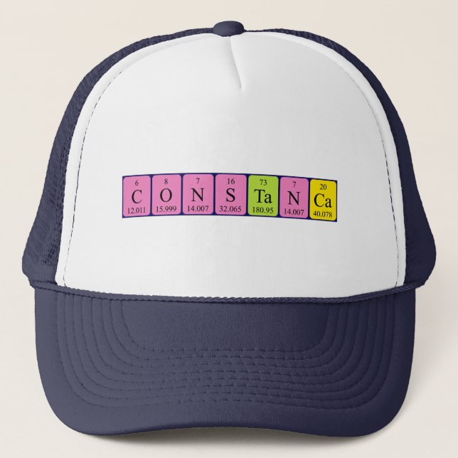 Constança periodic table name hat (Front)