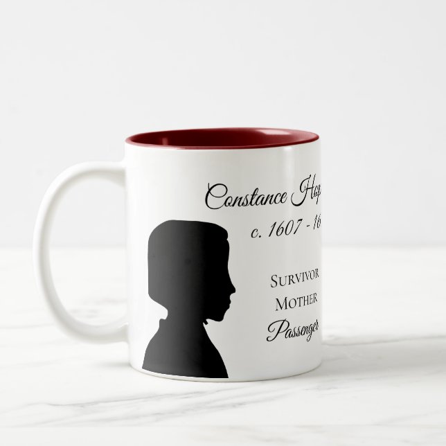 Constance Hopkins Mayflower Descendant Mug (Left)