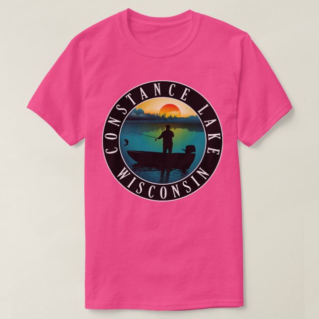 Constance Lake Wisconsin Fishing T-Shirt (Design Front)
