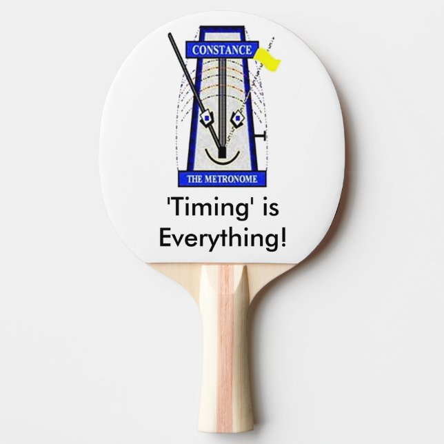 Constance the Metronome Ping-Pong Paddle (Front)