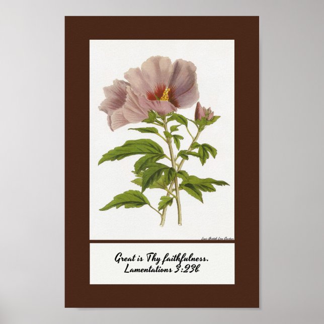 Constans Hibiscus Inspirational Poster Print (Front)