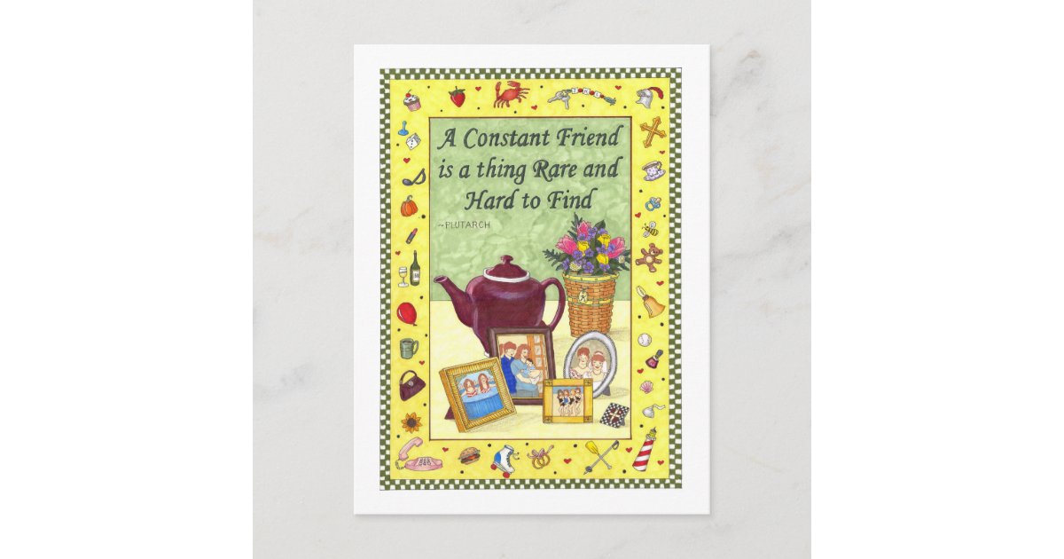 Constant Friendship Inspirational Postcard Zazzle