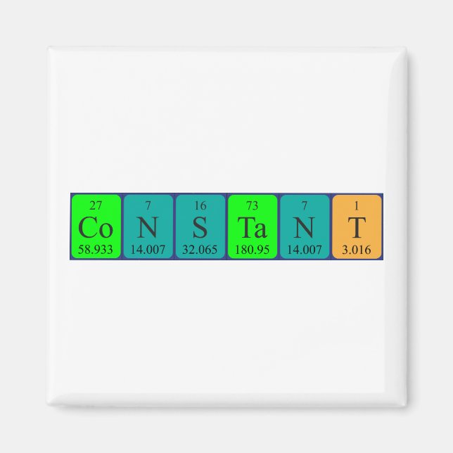 Constant periodic table name magnet (Front)