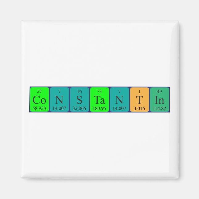 Constantin periodic table name magnet (Front)