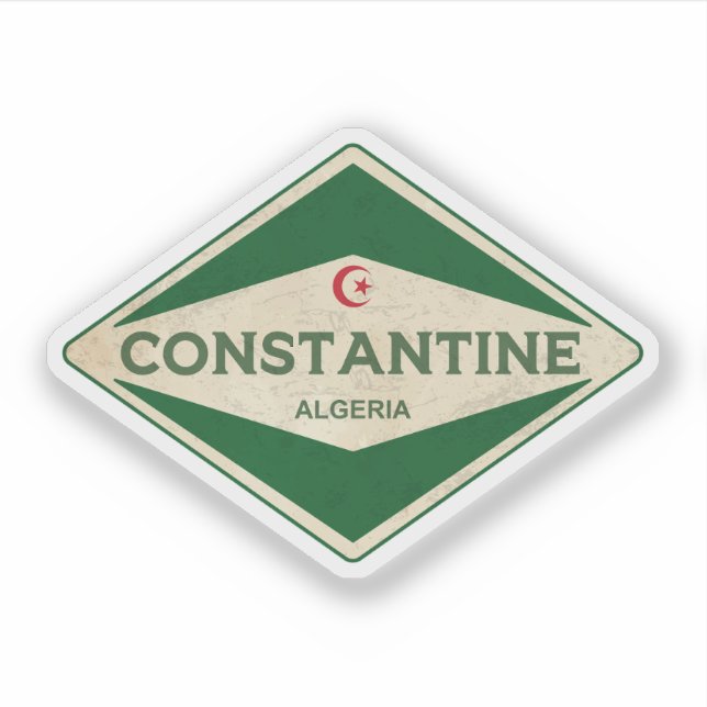 Constantine Algeria Vintage Sticker (Front)