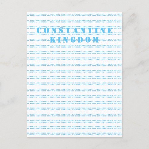 Constantine Kingdom Var Draft Postcard