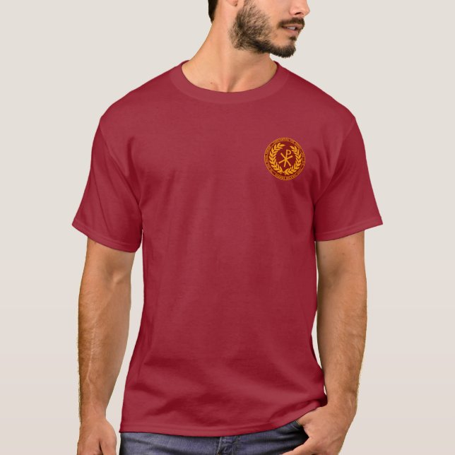 Constantine the Great Maroon & Gold Laurea Shirt (Front)