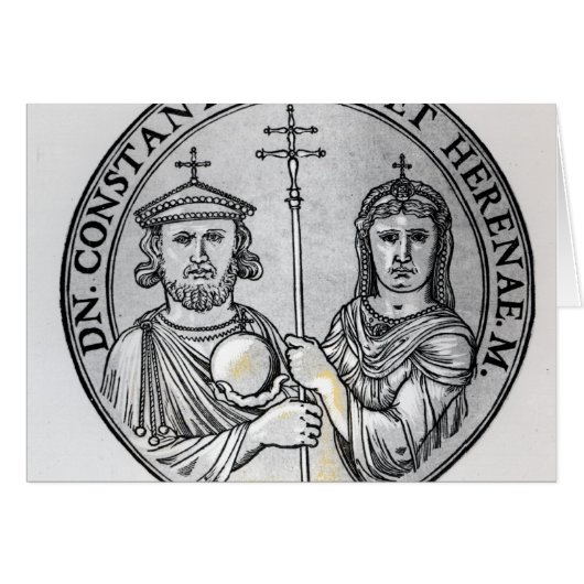 Constantine VI  and his Mother Irene Cards (Front Horizontal)