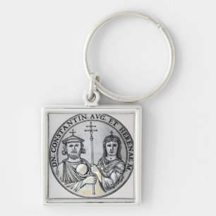 Constantine VI  and his Mother Irene Keychain