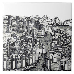 Constantinople capital of the Roman Empire Ceramic Tile