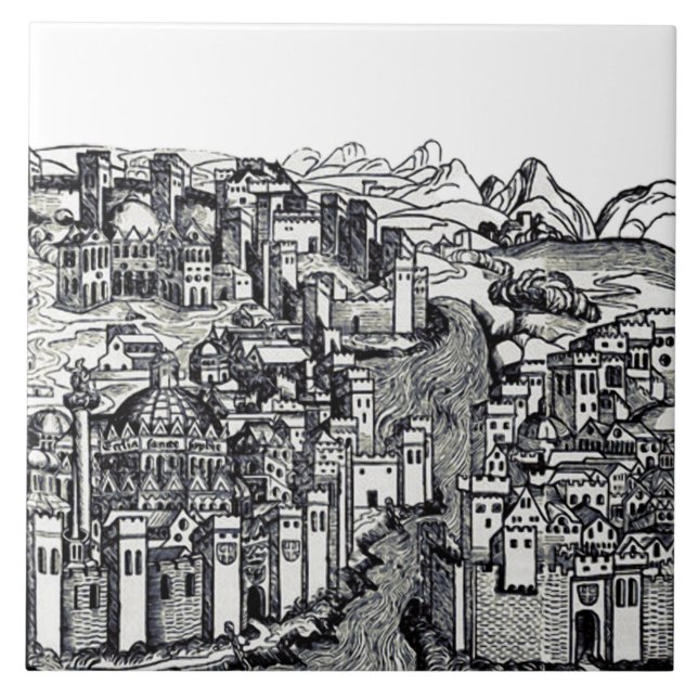 Constantinople capital of the Roman Empire Ceramic Tile (Front)