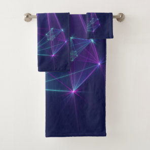 Constellation, Abstract Fantasy Fractal Art Bath Towel Set
