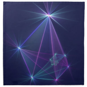 Constellation, Abstract Fantasy Fractal Art Cloth Napkin