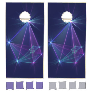 Constellation, Abstract Fantasy Fractal Art Cornhole Set