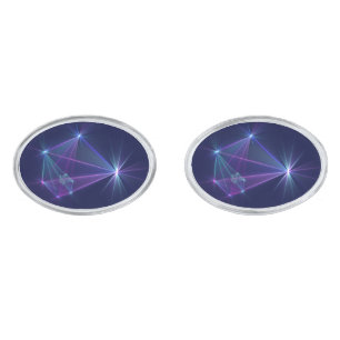 Constellation, Abstract Fantasy Fractal Art Cufflinks
