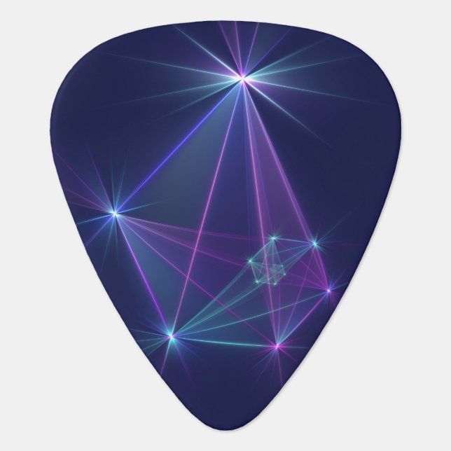 Constellation, Abstract Fantasy Fractal Art Guitar Pick (Front)