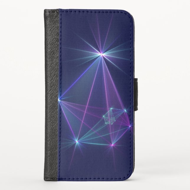Constellation, Abstract Fantasy Fractal Art iPhone Wallet Case (Front)